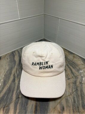 Seager Hat Cap Snap Back Womens Adjustable Light Cream Corduroy Ramblin Woman